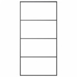 vidaXL Ușă glisantă, negru, 102,5x205 cm, sticlă mată ESG și aluminiu