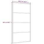 vidaXL Ușă glisantă, negru, 102,5x205 cm, sticlă mată ESG și aluminiu