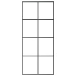 vidaXL Ușă glisantă, negru, 90x205 cm, sticlă ESG și aluminiu