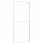 vidaXL Ușă glisantă, alb, 90x205 cm, sticlă ESG și aluminiu vidaXL Ușă glisantă, alb, 90x205 cm, sticlă ESG și aluminiu