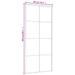 vidaXL Ușă glisantă, alb, 90x205 cm, sticlă ESG și aluminiu vidaXL Ușă glisantă, alb, 90x205 cm, sticlă ESG și aluminiu