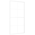 vidaXL Ușă glisantă, alb, 102,5x205 cm, sticlă ESG și aluminiu