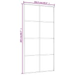 vidaXL Ușă glisantă, alb, 102,5x205 cm, sticlă ESG și aluminiu