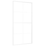 vidaXL Ușă glisantă, alb, 102,5x205 cm, sticlă mată ESG și aluminiu