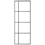 vidaXL Ușă glisantă, negru, 76x205 cm, sticlă mată ESG și aluminiu