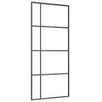 vidaXL Ușă glisantă, negru, 90x205 cm, sticlă ESG și aluminiu vidaXL Ușă glisantă, negru, 90x205 cm, sticlă ESG și aluminiu