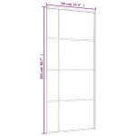 vidaXL Ușă glisantă, alb, 90x205 cm, sticlă ESG și aluminiu vidaXL Ușă glisantă, alb, 90x205 cm, sticlă ESG și aluminiu