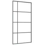 vidaXL Ușă glisantă, negru, 102,5x205 cm, sticlă ESG și aluminiu