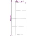 vidaXL Ușă glisantă, negru, 102,5x205 cm, sticlă ESG și aluminiu