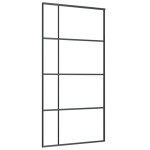 vidaXL Ușă glisantă ,negru, 102,5x205 cm, sticlă mată ESG și aluminiu
