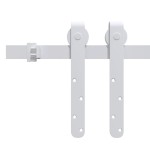 vidaXL Set glisare mini ușă pentru dulap, alb, oțel carbon, 183 cm vidaXL Set glisare mini ușă pentru dulap, alb, oțel carbon, 183 cm
