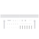 vidaXL Set glisare mini ușă pentru dulap, alb, oțel carbon, 183 cm vidaXL Set glisare mini ușă pentru dulap, alb, oțel carbon, 183 cm
