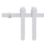 vidaXL Set glisare mini ușă pentru dulap, alb, oțel carbon, 200 cm vidaXL Set glisare mini ușă pentru dulap, alb, oțel carbon, 200 cm
