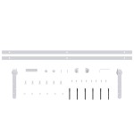 vidaXL Set glisare mini ușă pentru dulap, alb, oțel carbon, 200 cm vidaXL Set glisare mini ușă pentru dulap, alb, oțel carbon, 200 cm