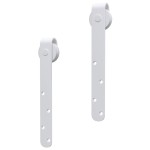 vidaXL Set glisare mini ușă pentru dulap, alb, oțel carbon, 200 cm vidaXL Set glisare mini ușă pentru dulap, alb, oțel carbon, 200 cm