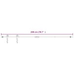 vidaXL Set glisare mini ușă pentru dulap, alb, oțel carbon, 200 cm vidaXL Set glisare mini ușă pentru dulap, alb, oțel carbon, 200 cm