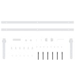 vidaXL Set glisare ușă mini pentru dulap, alb, oțel carbon, 152 cm vidaXL Set glisare ușă mini pentru dulap, alb, oțel carbon, 152 cm