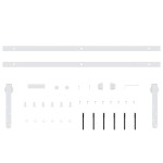 vidaXL Set glisare ușă mini pentru dulap, alb, oțel carbon, 122 cm vidaXL Set glisare ușă mini pentru dulap, alb, oțel carbon, 122 cm