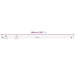 vidaXL Set glisare mini ușă pentru dulap, alb, oțel carbon, 200 cm vidaXL Set glisare mini ușă pentru dulap, alb, oțel carbon, 200 cm