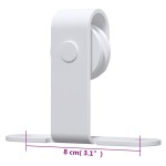 vidaXL Set glisare mini ușă pentru dulap, alb, oțel carbon, 200 cm vidaXL Set glisare mini ușă pentru dulap, alb, oțel carbon, 200 cm