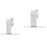 vidaXL Set glisare ușă mini pentru dulap, alb, oțel carbon, 152 cm