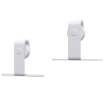 vidaXL Set glisare ușă mini pentru dulap, alb, oțel carbon, 122 cm