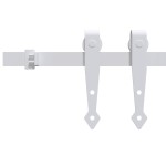 vidaXL Set glisare mini ușă pentru dulap, alb, oțel carbon, 183 cm vidaXL Set glisare mini ușă pentru dulap, alb, oțel carbon, 183 cm