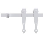 vidaXL Set glisare ușă mini pentru dulap, alb, oțel carbon, 122 cm vidaXL Set glisare ușă mini pentru dulap, alb, oțel carbon, 122 cm