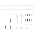 vidaXL Set feronerie pentru uși glisante, alb, 200 cm, oțel vidaXL Set feronerie pentru uși glisante, alb, 200 cm, oțel