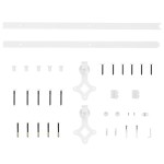 vidaXL Set feronerie pentru uși glisante, alb, 183 cm, oțel vidaXL Set feronerie pentru uși glisante, alb, 183 cm, oțel