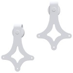 vidaXL Set feronerie pentru uși glisante, alb, 183 cm, oțel vidaXL Set feronerie pentru uși glisante, alb, 183 cm, oțel