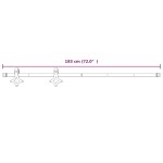 vidaXL Set feronerie pentru uși glisante, alb, 183 cm, oțel vidaXL Set feronerie pentru uși glisante, alb, 183 cm, oțel