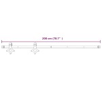 vidaXL Set feronerie pentru uși glisante, alb, 200 cm, oțel vidaXL Set feronerie pentru uși glisante, alb, 200 cm, oțel
