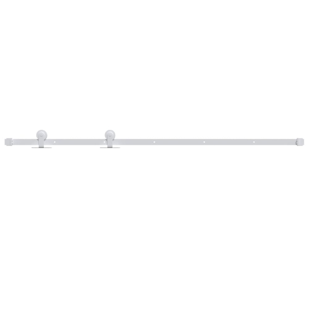 vidaXL Set feronerie pentru uși glisante, alb, 183 cm, oțel