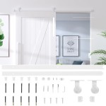 vidaXL Set feronerie pentru uși glisante, alb, 183 cm, oțel vidaXL Set feronerie pentru uși glisante, alb, 183 cm, oțel