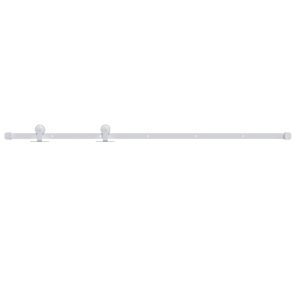 vidaXL Set feronerie pentru uși glisante, alb, 200 cm, oțel