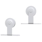 vidaXL Set feronerie pentru uși glisante, alb, 200 cm, oțel