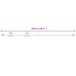 vidaXL Set feronerie pentru uși glisante, alb, 200 cm, oțel