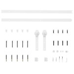 vidaXL Set feronerie pentru uși glisante, alb, 183 cm, oțel vidaXL Set feronerie pentru uși glisante, alb, 183 cm, oțel