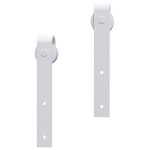 vidaXL Set feronerie pentru uși glisante, alb, 183 cm, oțel vidaXL Set feronerie pentru uși glisante, alb, 183 cm, oțel