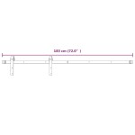 vidaXL Set feronerie pentru uși glisante, alb, 183 cm, oțel vidaXL Set feronerie pentru uși glisante, alb, 183 cm, oțel