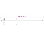 vidaXL Set feronerie pentru uși glisante, alb, 200 cm, oțel