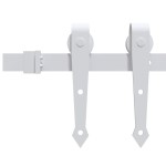 vidaXL Set feronerie pentru uși glisante, alb, 183 cm, oțel vidaXL Set feronerie pentru uși glisante, alb, 183 cm, oțel