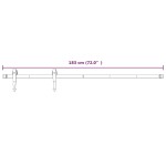 vidaXL Set feronerie pentru uși glisante, alb, 183 cm, oțel vidaXL Set feronerie pentru uși glisante, alb, 183 cm, oțel