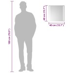 vidaXL Oglindă de baie cu LED, 40x40 cm