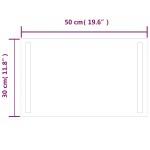 vidaXL Oglindă cu LED de baie, 50x30 cm