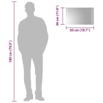 vidaXL Oglindă cu LED de baie, 50x30 cm