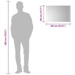 vidaXL Oglinda de baie cu LED, 60x40 cm