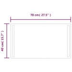 vidaXL Oglindă de baie cu LED, 70x40 cm