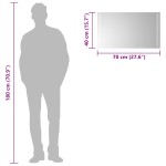 vidaXL Oglindă de baie cu LED, 70x40 cm